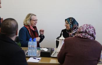 جمعية الثقافة والفكر الحر بغزة تستقبل وفدًا من الأمم المتحدة للمرأة