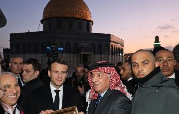 الرئيس الفرنسي إيمانويل ماكرون يزور المسجد الأقصى في القدس