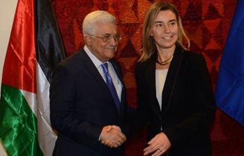 الرئيس الفلسطيني في لقاء مع المفوضة العليا للسياسة الخارجية والأمن للاتحاد الأوروبي فيديريكا موغيريني