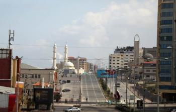 شوارع فارغة في غزة ضمن اجراءات مكافحة فيروس كورونا