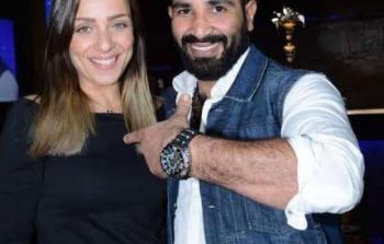 أحمد سعد مع زوجته السابقة ريم البارودي