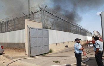 حريق بأحد المعتقلات الإسرائيلية - أرشيفية