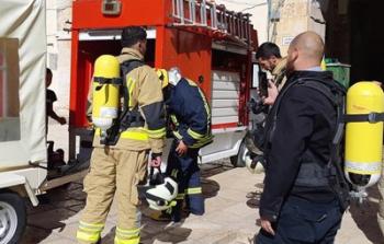 اندلاع حريق في بيت مجاور لإطفاء المسجد الأقصى