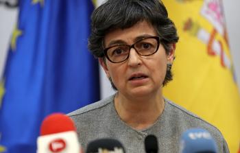 وزيرة خارجية إسبانيا خلال مؤتمر في رام الله