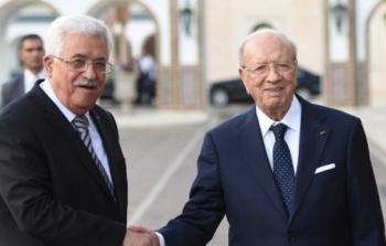 الرئيس التونسي الباجي قايد السبسي والرئيس محمود عباس