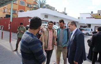 جانب من الحملة التي نظمتها جامعة فلسطين