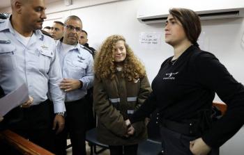 الطفلة عهد التميمي في قاعة محكمة عوفر