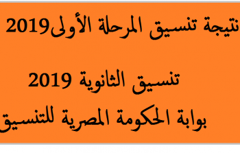 نتيجة تنسيق المرحلة الاولى 2019 بالاسم عبر بوابة الحكومة المصرية