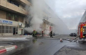 حريق في مبنى تجاري في تل أبيب