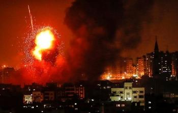 قصف عنيف شهدته غزة - أرشيف