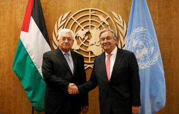 الرئيس عباس يلتقي الأمين العام للأمم المتحدة في نيويورك