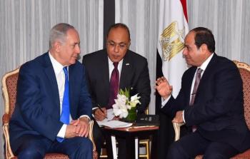 لقاء سابق جمع الرئيس المصري عبد الفتاح السيسي ورئيس الوزراء الإسرائيلي بنيامين نتنياهو 