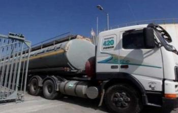 شاحنة تحمل وقود لمحطة كهرباء غزة