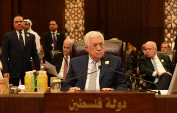 الرئيس عباس خلال مشاركته في القمة العربية بالاردن