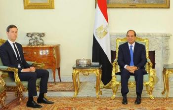 مستشار الرئيس الأمريكي جاريد كوشنر مع الرئيس المصري عبد الفتاح السيسي في لقاء سابق