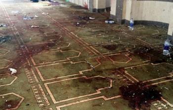 آثار الحادث الإرهابي بمسجد الروضة
