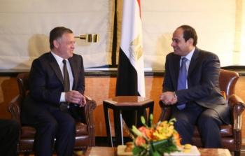 الرئيس المصري عبد الفتاح السيسي، والعاهل الأردني الملك عبد الله بن الحسين