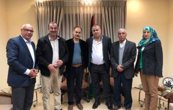 الوزير ناصر قطامي خلال لقائه مع وفد اتحاد الجمعيات التعاونية الزراعية في فلسطين
