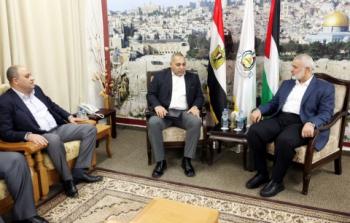 قيادة حماس تستقبل الوفد المصري
