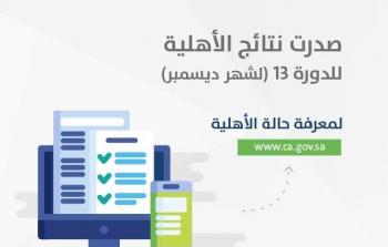 رابط الاستعلام والتسجيل: نتائج الأهلية في حساب المواطن بالسعودية دورة ديسمبر- الدورة الثالثة عشرة