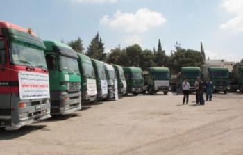 قافلة مساعدات اردنية لغزة
