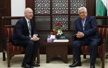 الرئيس الفلسطيني محمود عباس وجيسون غرينبلات  -  المبعوث الامريكي لعملية السلام في الشرق الاوسط 