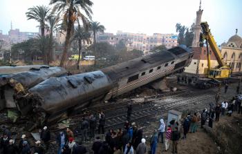 حادث انقلاب قطار في مصر