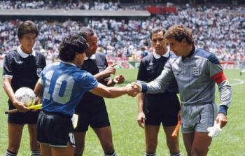 مارادونا قبل مواجهة إنجلترا بمونديال 1986 / ارشيفية
