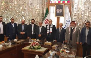 لقاء وفد حماس مع رئيس مجلس الشورى الإيراني بطهران