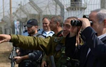 رئيس حكومة الاحتلال الإسرائيلي بنيامين نتنياهو على حدود غزة - أرشيفية