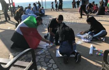 طائرات العودة والأعلام الفلسطينية تحلق في سماء يافا