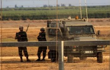 الجيش الاسرائيلي  على حدود قطاع غزة