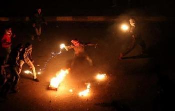 مواجهات ليلية بين شبان فلسطينيين وقوات الاحتلال