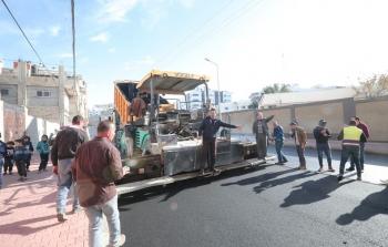 بلدية غزة تنتهي من مشروع تطوير المرحلة الأساسية من شارع ابن سينا