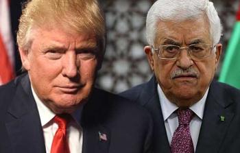 الرئيس الفلسطيني محمود عباس والرئيس الأمريكي دونالد ترامب -ارشيف-