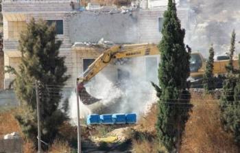 الاحتلال الاسرائيلي يهدم غرفتين سكنيتين في بادية القدس
