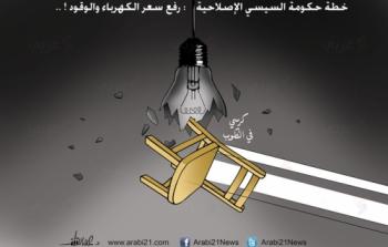 صورة كاريكاتير عن الازمة الاقتصادية فى مصر