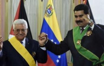رئيس الجمهورية الفنزويلية البوليفارية نيكولاس مادورو موروس والرئيس محمود عباس