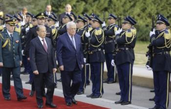 الرئيس عباس لدى زيارته لبنان