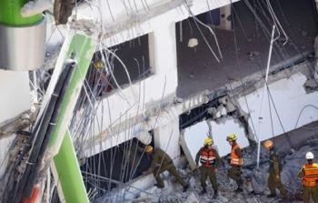 انهيار مبنى في تل ابيب