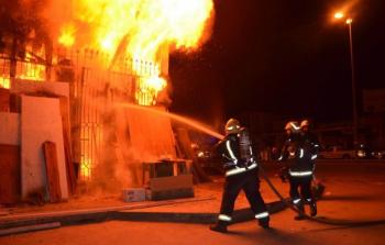 حريق منزل في رام الله