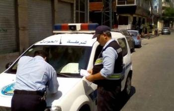 شرطة  المرور  خلال  حملة لها   في أحد محافظات  الضفة الغربية  