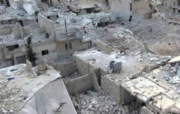 منازل الفلسطينيين المدمرة في مخيم حندرات بسوريا