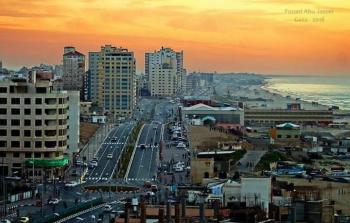 شارع الرشيد عند بحر غزة -ارشيف-