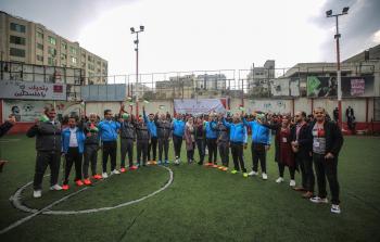 مباراة كرة قدم تجمع قادة عدة فصائل فلسطينية في غزة اليوم