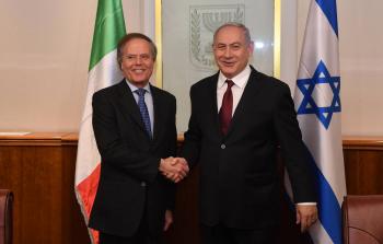 بنيامين نتنياهو مع وزير الخارجية الإيطالي