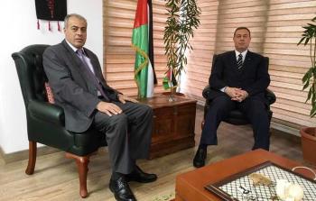 رئيس جامعة الأزهر مع السفير الفلسطيني دياب اللوح