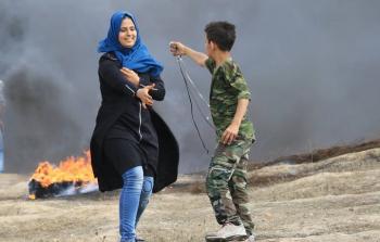 صورة تداولها رواد التواصل الاجتماعي للطفلة وصال الشيخ خليل التي قتلها قناص إسرائيي على حدود غزة الاثنين الماضي