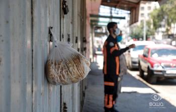 جانب من إجراءات الوقاية في ظل تفشي كورونا بغزة - أرشيفية