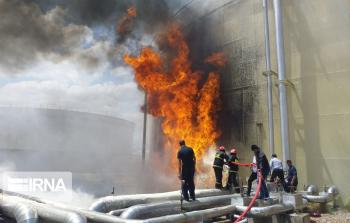 اندلاع حريق هائل في محطة توليد كهرباء في إيران